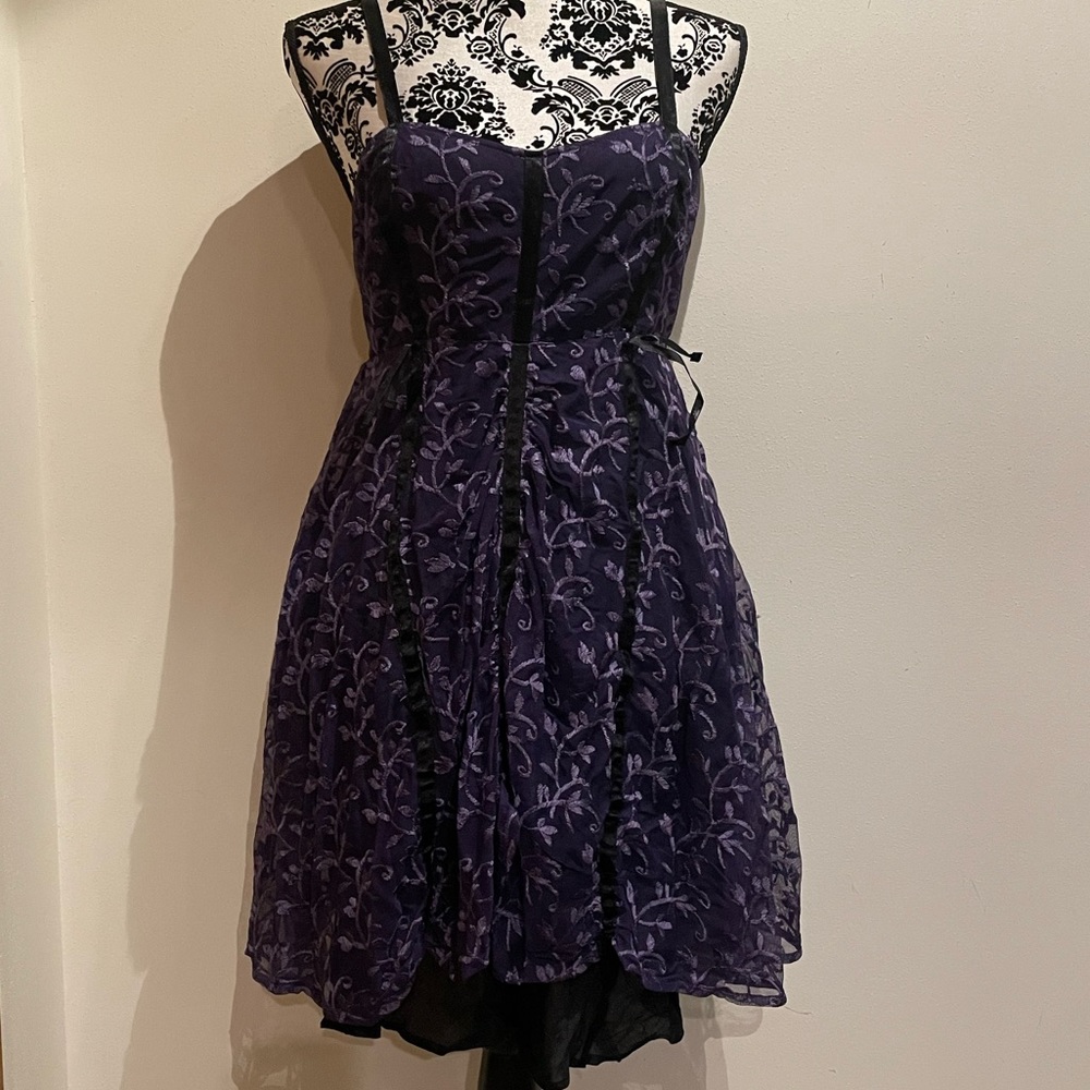 Vintage 90s Funhouse NYC Goth Fairy Babydoll Dress sz Med